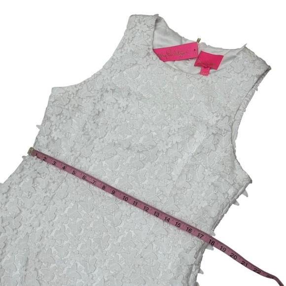Lilly Pulitzer Mila Women’s Size 14 Lace Shift White Butterfly Garden 3D NWT - Picture 9 of 13